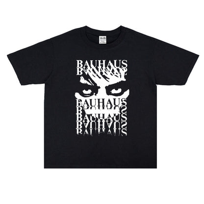 Rock Star T Shirt Gothic Rock Back Punk Bauhaus Band Printed T-shirt Short Sleeve Loose Men and Women