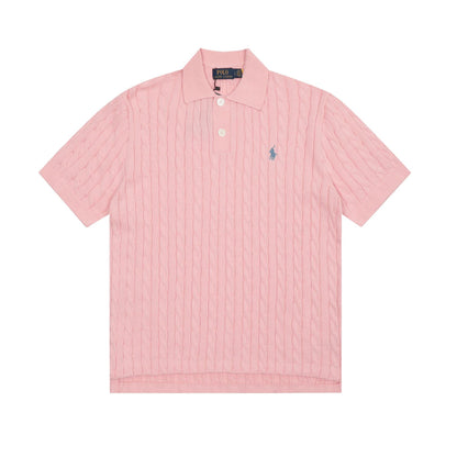 Ralph Lauren Knitted sweaters Ralph Lauren Knitted Short Sleeved Shirt POLO Lapel Knitted Short Sleeve Small Twist Lapel T-Shirt