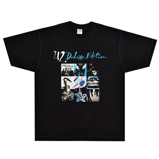 Rock Star T Shirt U2 Achtung Baby T-shirt Rock Band American Street Retro Loose Printed Short Sleeve