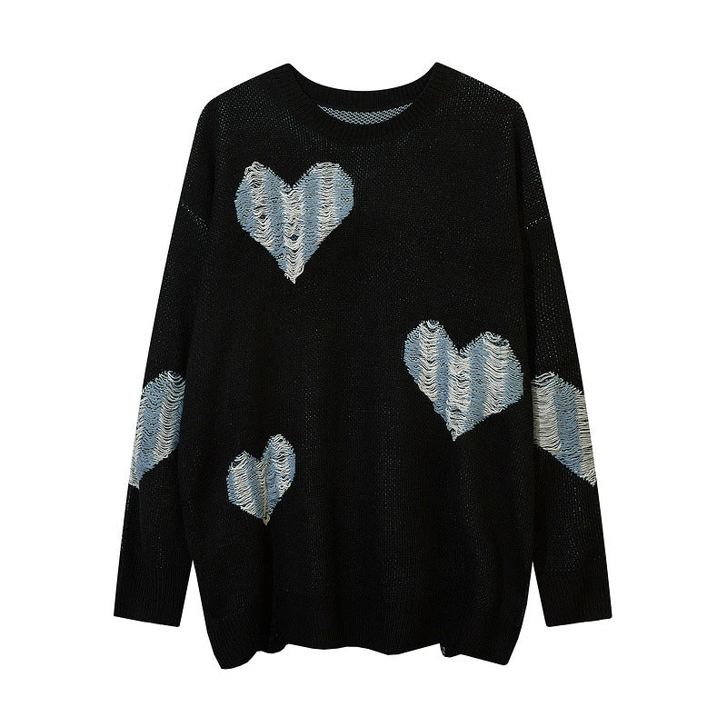 Women Sweater Love Sweater Loose Couple
