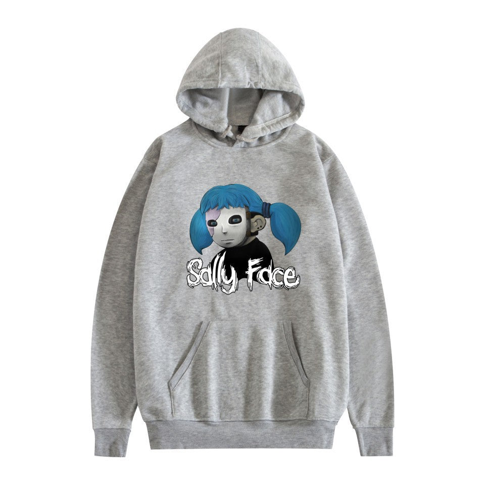 Sally Face Hoodie Fleece-Lined Sally Face Character Print