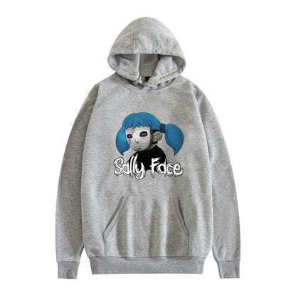 Sally Face Hoodie Fleece-Lined Sally Face Character Print