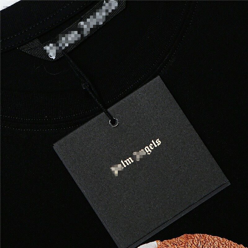 Palm Angle T Shirts Broken Teddy Bear Couple Loose