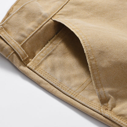 Men Shorts Simple Worn Denim Cargo Pants Loose