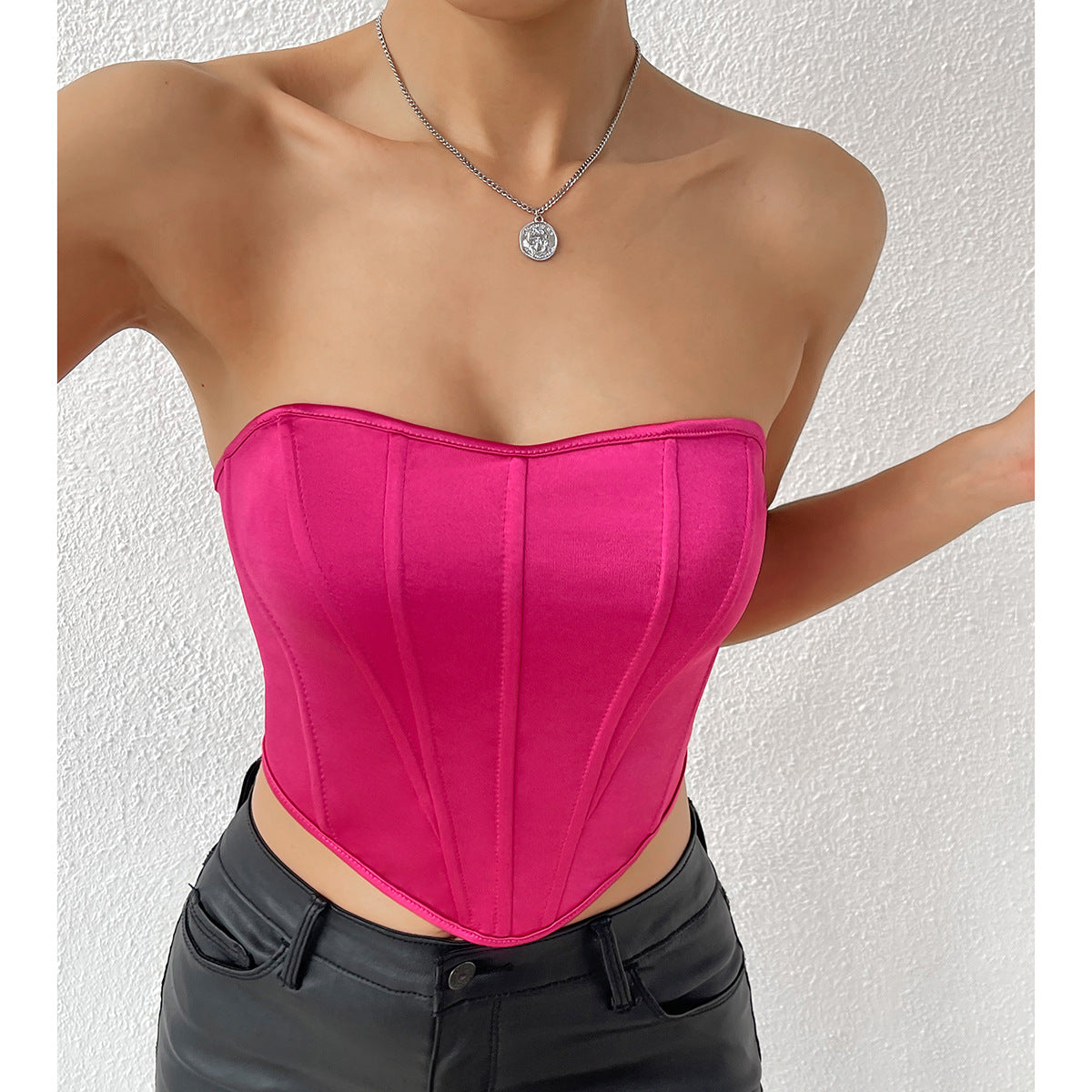 Women Party Tops Navel-Exposed Backless Underwaist