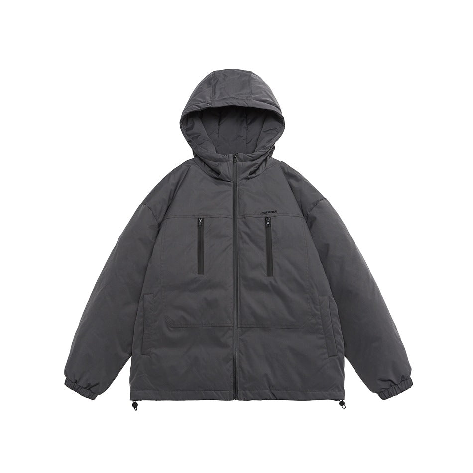 Unisex Coat Hooded Cotton-Padded Versatile Loose and Warm Couple