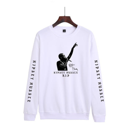 Nipsey Hussle Hoodie Rap Men's and Women's Loose round Neck Sweater