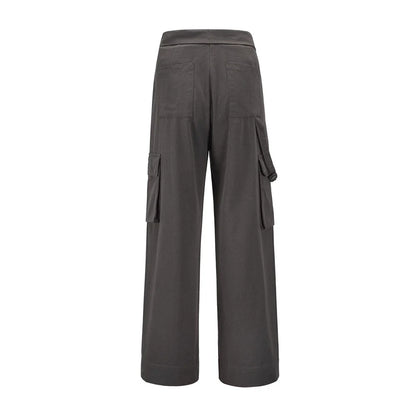 Men Sweatpants Tooling Straight-Leg Trousers Men's Solid Color Loose Multi-Pocket Wide-Leg Casual Pants