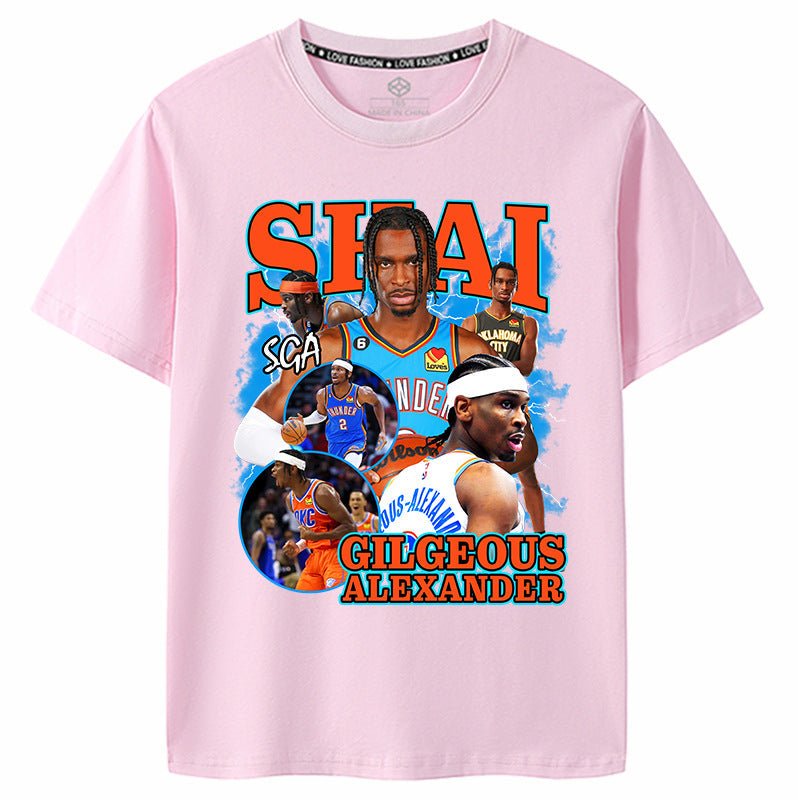 Basketball Star OKC Thunder NO.2 SGA Alexander Print Cotton