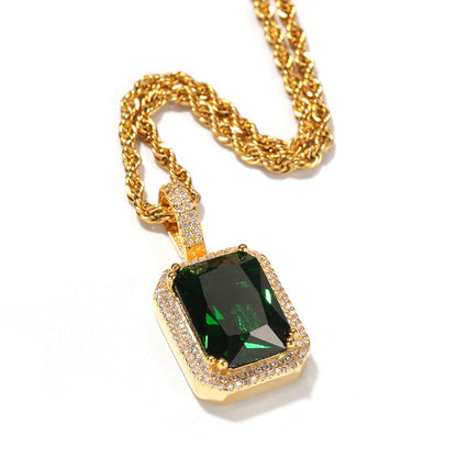 Jewelry Mocha Fluorescent Gemstone Pendant Necklace ins Spectrum St. Valentine's Royalty