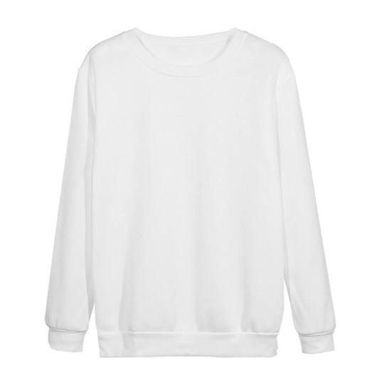 Solid Color Long Sleeve Crew Neck Shirt