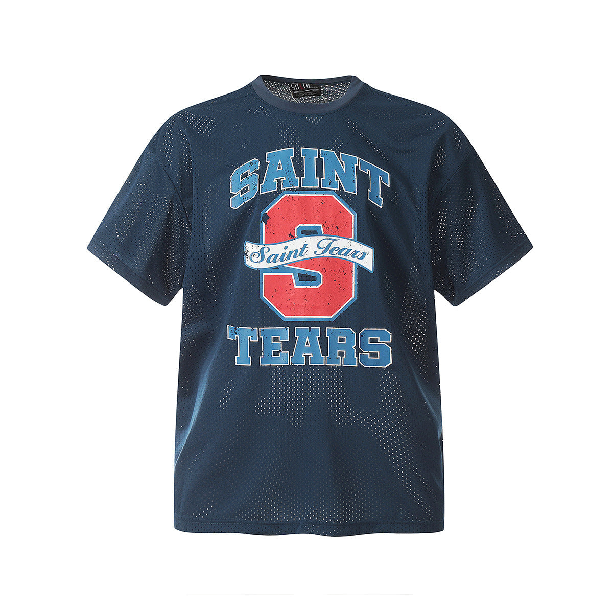 Unisex T-Shirts Saint Michael Mesh vintage Loose Sports T-Shirt