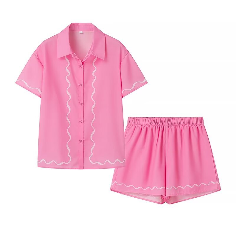 Women Tops Short Summer Shirt Casual Suit