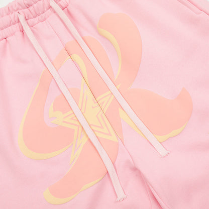 Men Shorts Five-Pointed Star Loose Summer Elastic Waist Leisure Sports