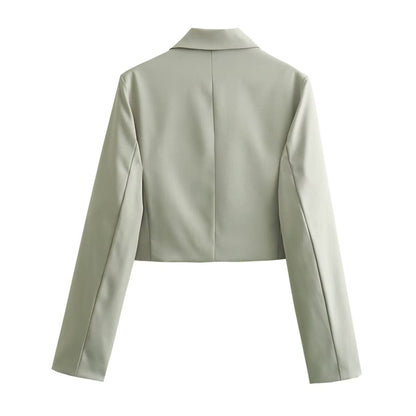 Women Pants Spring Short Jacket Casual Trousers Suit