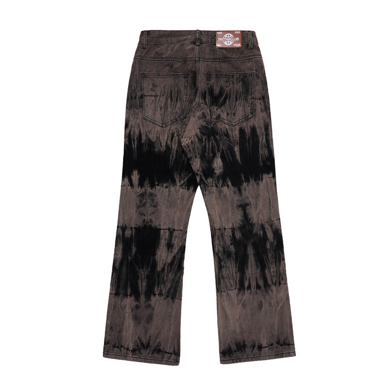 Men Jeans Old School Loose Wide Leg High Street Straight Jeans