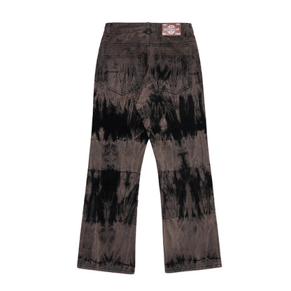 Men Jeans Old School Loose Wide Leg High Street Straight Jeans