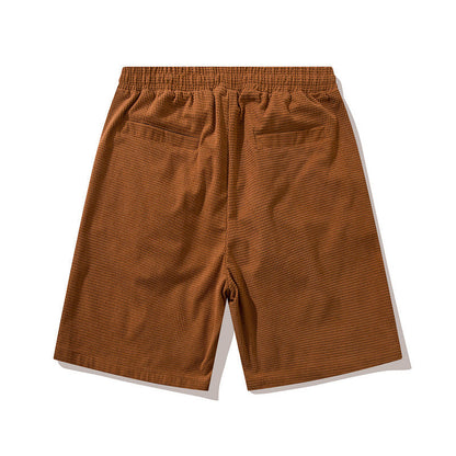 Men Shorts Retro Alphabet Embroidered Shorts Loose Hip Hop Shorts