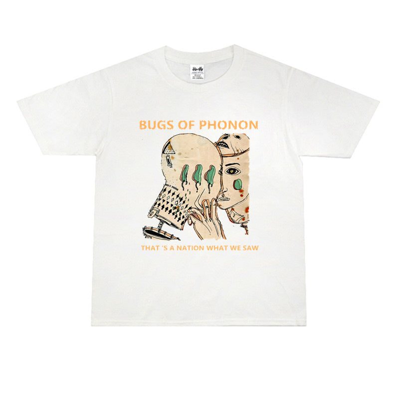 Rock Star T Shirt Rock Vocal Worm Band Rock Print Cotton T-shirt Short Sleeve round Neck