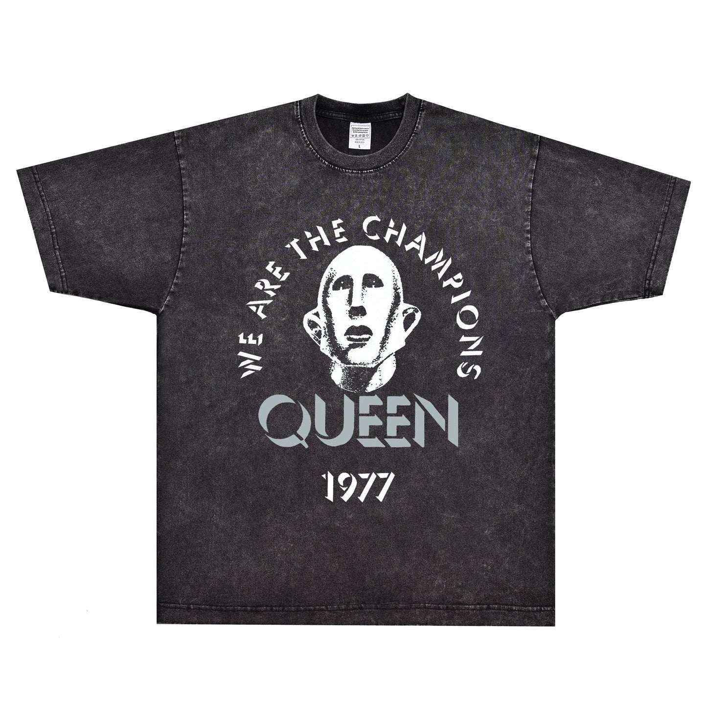 Rock Star T Shirt Queen We Are The Champions T-shirt Rock Band American Style Loose Vintage Short Sleeve