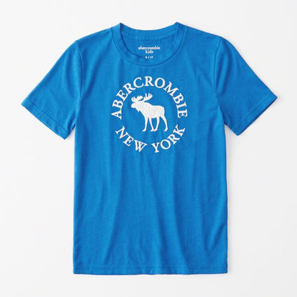 New Women's Short Sleeved T-shirt with Letters on The Deer S