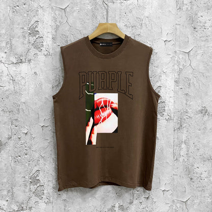Purple Brand Tank T Shirts Sleeveless T-shirt Vest