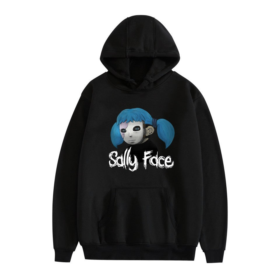 Sally Face Hoodie Fleece-Lined Sally Face Character Print