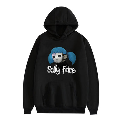 Sally Face Hoodie Fleece-Lined Sally Face Character Print
