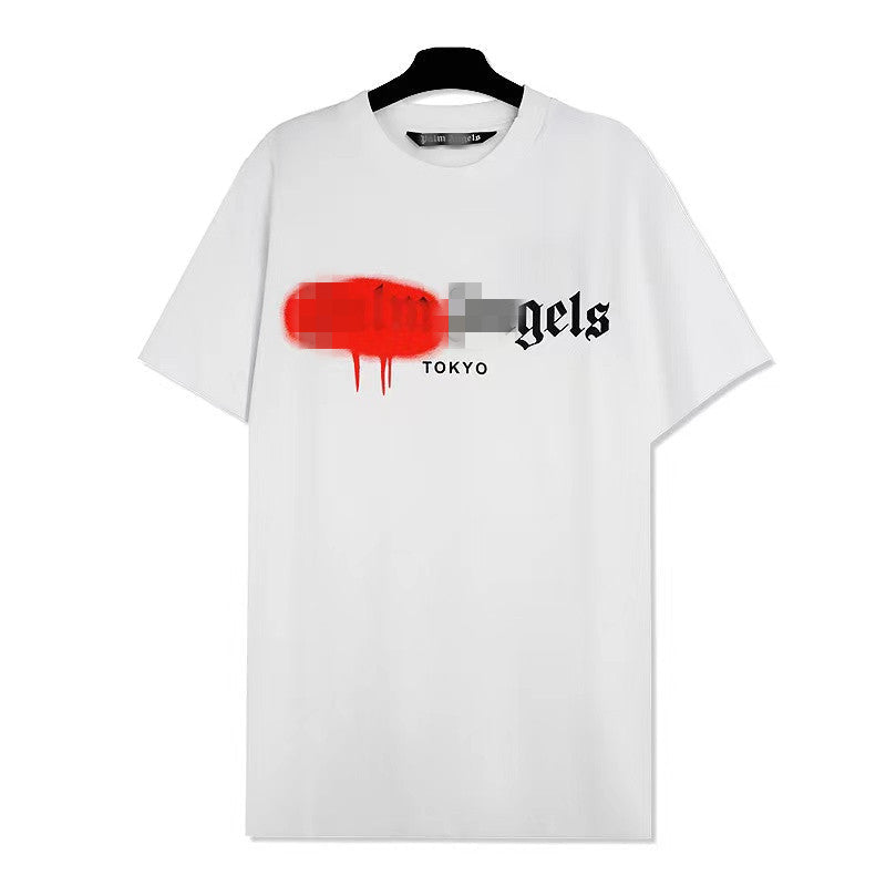 Palm Angle T Shirts Graffiti Flow Paint Printing Couple