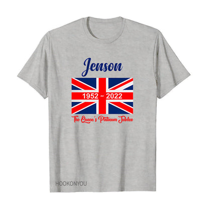 Inspired by Queen's Platinum Jubilee 2022 Elizabeth 70 Years T-shirt Printed Short Sleeve T-shirt