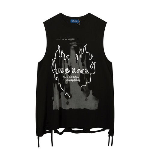 Men Vest Oversize Men's Loose Sleeveless T-shirt