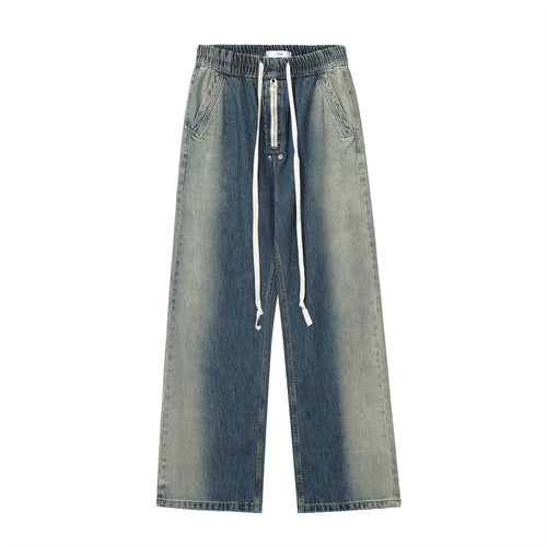 Men Jeans Tie-Dye Gradient Loose Cool