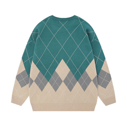 Women Sweater Retro College Style Soft Knit