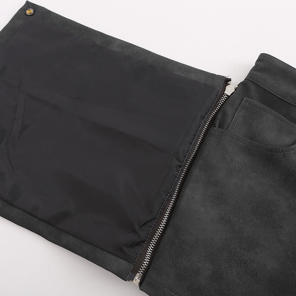 Women Shorts Zipper Removable Short Culottes