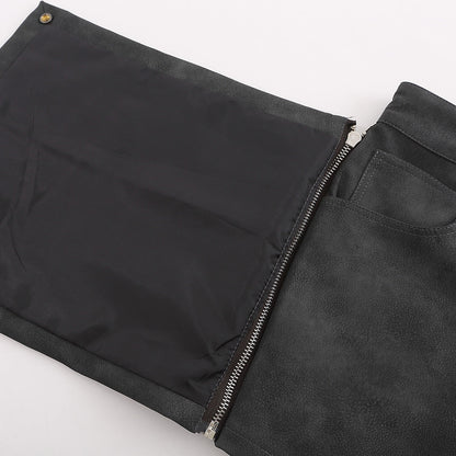 Women Shorts Zipper Removable Short Culottes