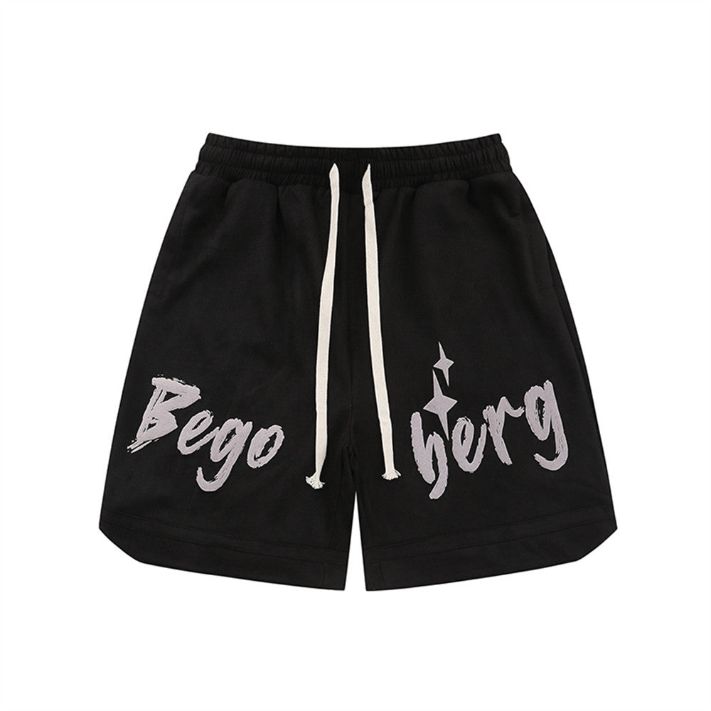 Men Shorts Suede Casual Loose Sports