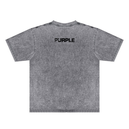 Purple Brand Distressed T Shirts Short Sleeve