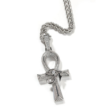 Jewelry Hip Hop Eye of Horus Anhe Cross Vintage Necklaces Angel Pieces Crosses Jesus Pieces The Eye of Horus