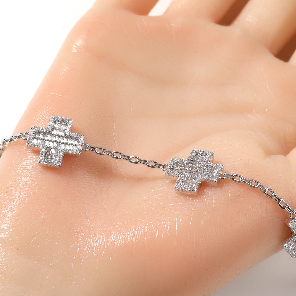 Bracelet Cross Bracelet Luxury Diamond Crosses Spectrum St. Valentine's