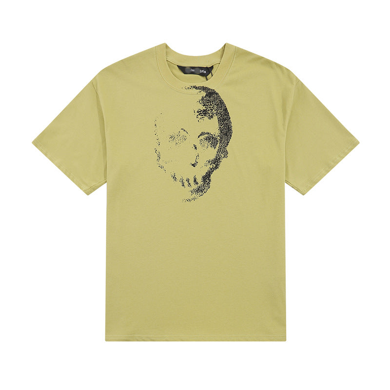 Palm Angle T Shirts Half Skull Pattern