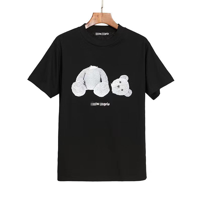 Palm Angle T Shirts Teddy Bear Printed Loose Couple