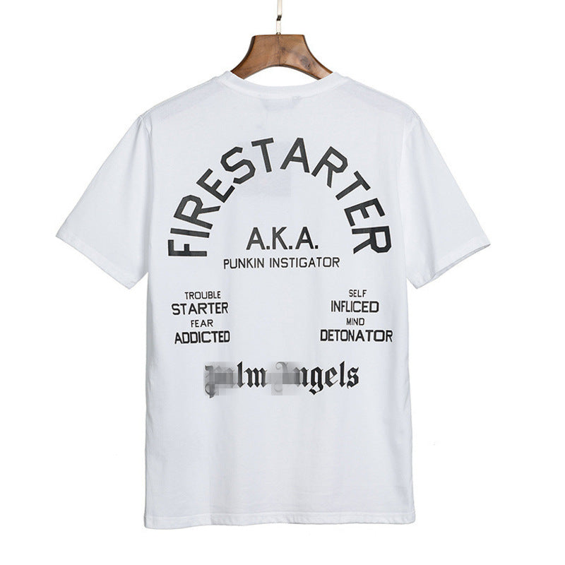 Palm Angle T Shirts Flame Skull Print