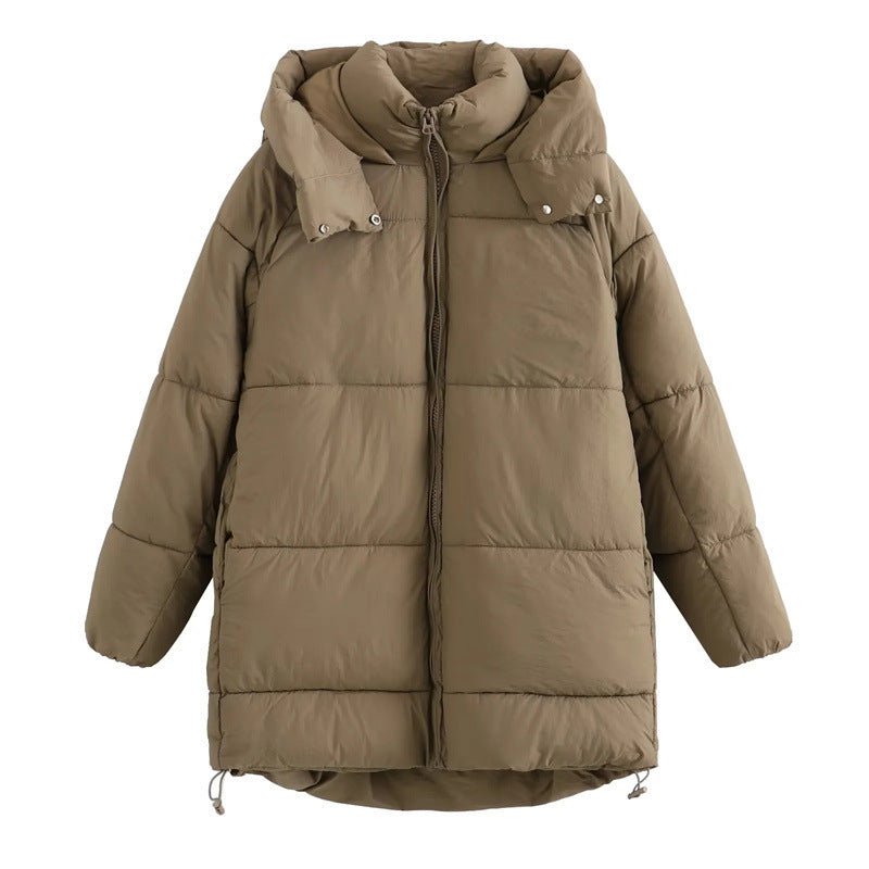 Women Cotton Coat Warm and Loose Fashion Casual Hooded Coat