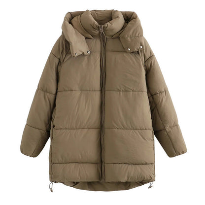 Women Cotton Coat Warm and Loose Fashion Casual Hooded Coat