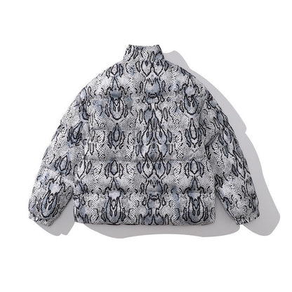 Men Coat Thickened Cotton Coat Serpentine Stand Collar