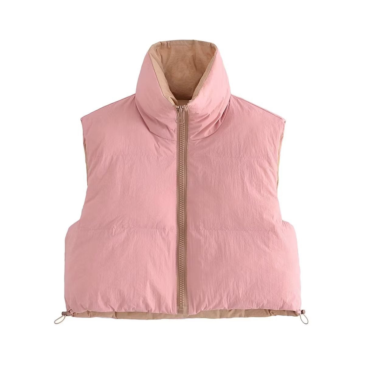 Women Cotton Coat Retro Simple Stand-up Collar Thick down