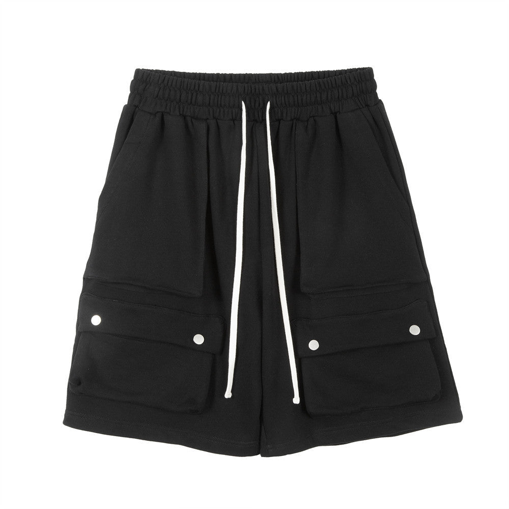 Men Shorts Multi-Pocket Casual Elastic Waist Sports