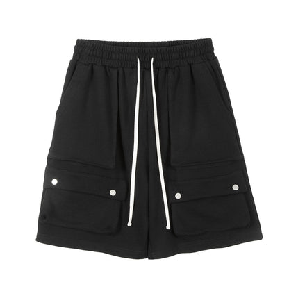 Men Shorts Multi-Pocket Casual Elastic Waist Sports