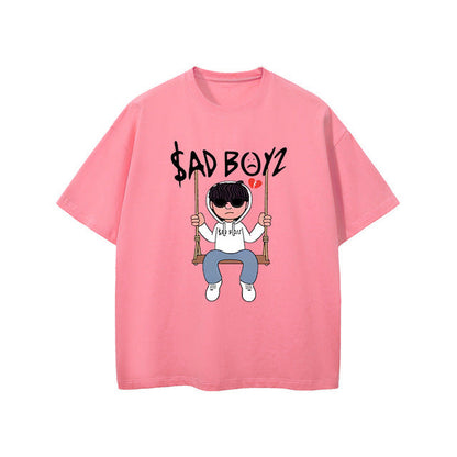 SAD BOYZ Letter Printed T Shirt Men T Shirts