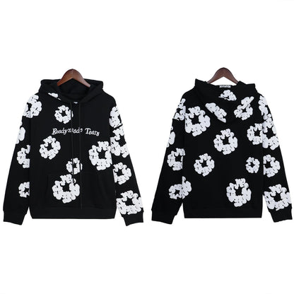 Denim Tears Hoodie Foam Kapok Letter Embroidery Hoodie Sweater